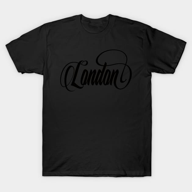 Inspired by London / Black T-Shirt by MrKovach